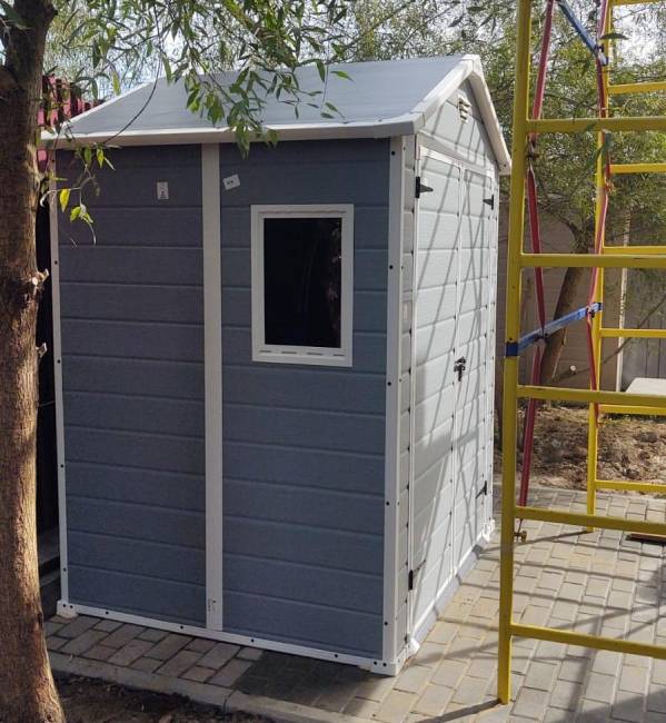 Сарай "Манор 6x5DD" (размеры 175 x 145 см), серый