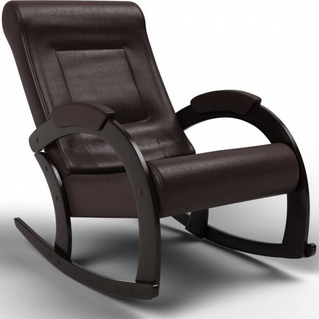 Кресло-качалка Венето, экокожа венге