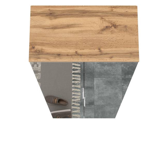 Шкаф для одежды Октава 13.338 цвет белый шагрень/дуб крафт золотой