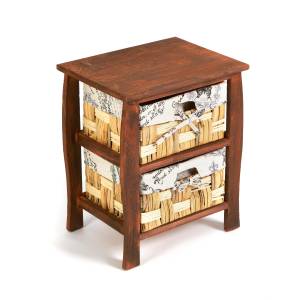 Тумба с 2 ящиками Secret de Maison Бел 2/Bel 2 (мод.PE-10) дерево павловния, МДФ, 39х30х46.5см, коричневый ткань №HX21 Brown (коричневый) ткань №HX21 дерево павловния, мдф