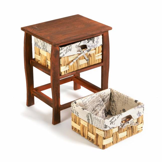 Тумба с 2 ящиками Secret de Maison Бел 2/Bel 2 (мод.PE-10) дерево павловния, МДФ, 39х30х46.5см, коричневый ткань №HX21 Brown (коричневый) ткань №HX21 дерево павловния, мдф