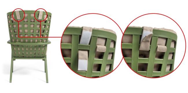 Подушка-подголовник для лаунж кресла Folio зеленый 465х290х70 мм