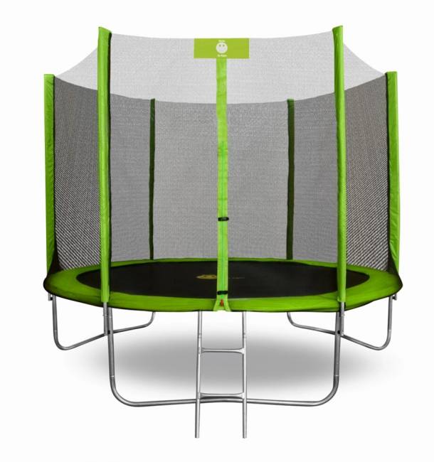 Батут "Smile outside", зеленый 8ft с защитной сеткой и лестницей Батут "Smile outside", зеленый 8ft с защитной сеткой и лестницей