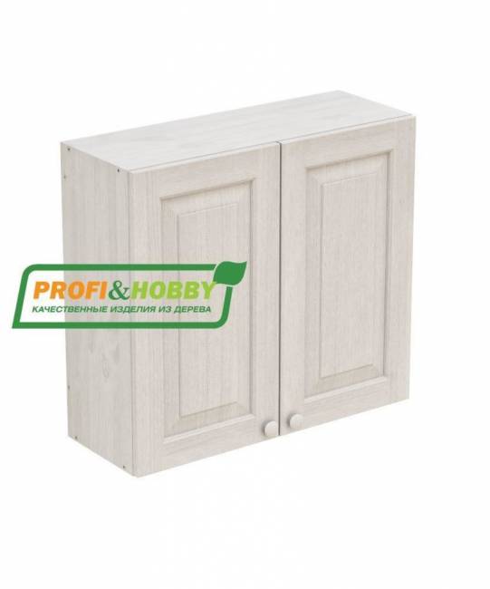 Шкаф навесной 800 х 300 х 720 филенка, сосна, бесцветный лак