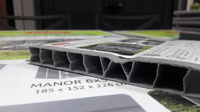 Сарай "Манор 4х6" (размеры 118 x 184 см), серый