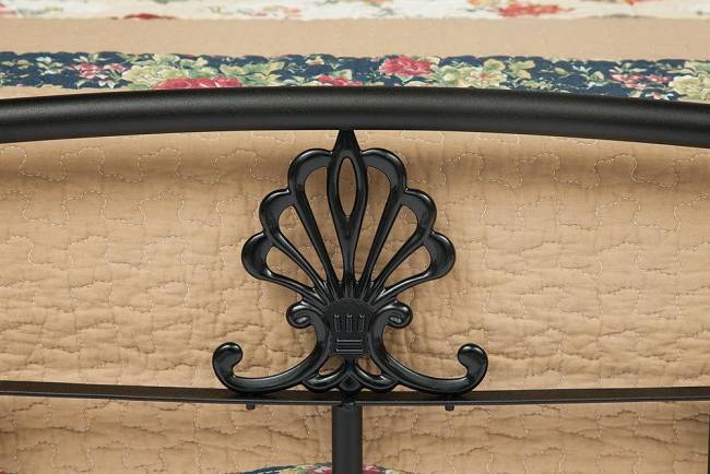 Кровать Румба/Rumba (мод.AT-203) дерево гевея/металл, 160х200см, двухспальная кровать, красный дуб/черный дуб темный дерево гевея/металл