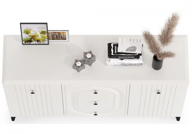 Комод Вестра 13.309 белый pe шагрень / белая шагрень