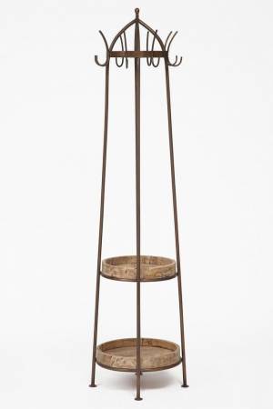 Вешалка  Secret de Maison Кози/Cozy (мод. 14526) металл/массив манго, 43х43х185см, античная медь/натуральный античная медь/натуральный металл/дерево манго
