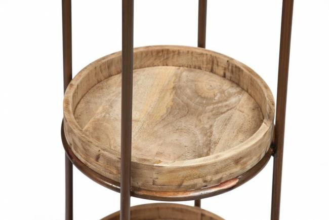 Вешалка  Secret de Maison Кози/Cozy (мод. 14526) металл/массив манго, 43х43х185см, античная медь/натуральный античная медь/натуральный металл/дерево манго