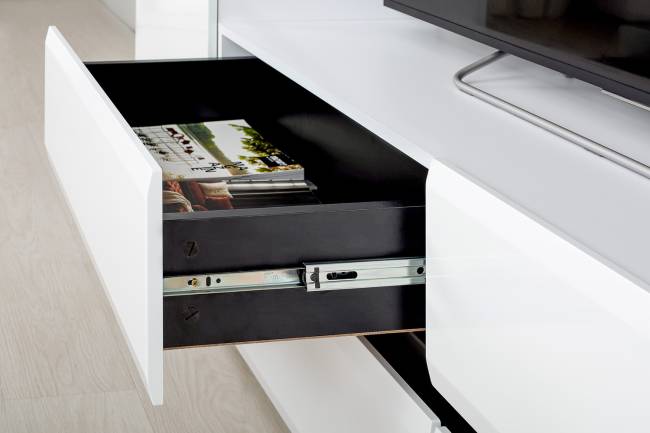 Сидней набор мебели № 42 цвет белый/чёрный/фасады МДФ белый глянец