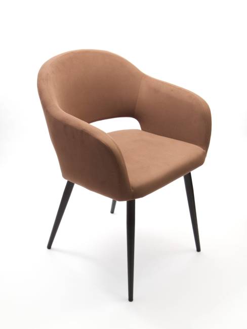 Стол Монте К 100 орех с креслами Пичч велюр коричневый