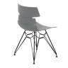 Стул Хансен/Hansen (мод.622N)/1 шт. в упаковке пластик/металл/эко кожа, 51х47х80см, высота до сиденья 45см, серый/черный серый/черный пластик/металл/эко кожа