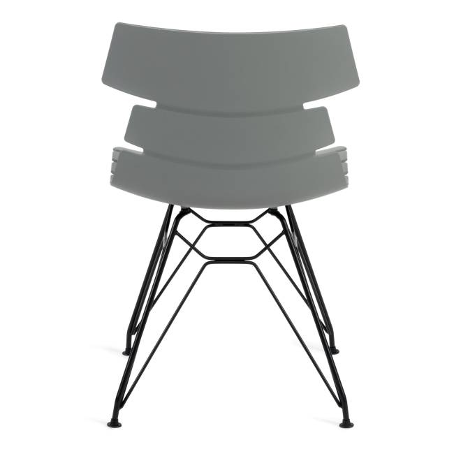 Стул Хансен/Hansen (мод.622N)/1 шт. в упаковке пластик/металл/эко кожа, 51х47х80см, высота до сиденья 45см, серый/черный серый/черный пластик/металл/эко кожа