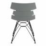 Стул Хансен/Hansen (мод.622N)/1 шт. в упаковке пластик/металл/эко кожа, 51х47х80см, высота до сиденья 45см, серый/черный серый/черный пластик/металл/эко кожа