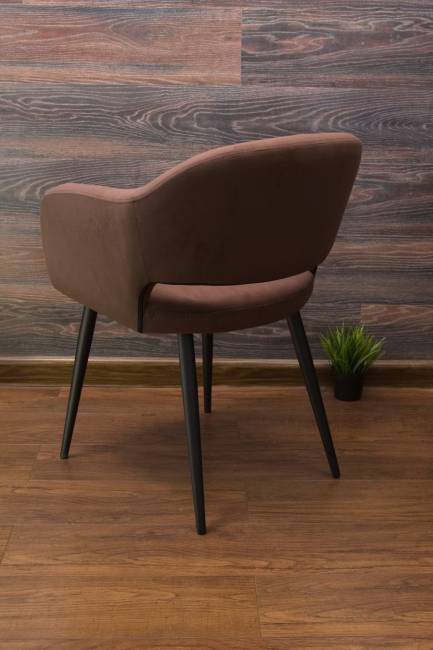 Стол Сканди К 100 орех с креслами Пичч велюр коричневый