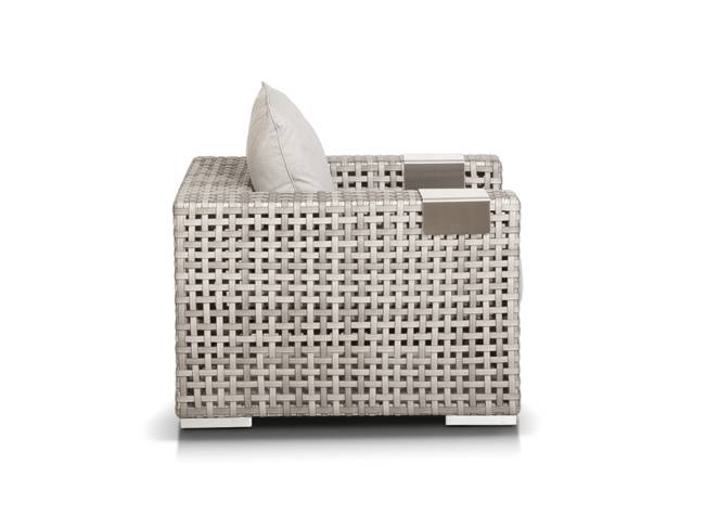 "Тито" лаунж-зона из искусственного ротанга, цвет серый