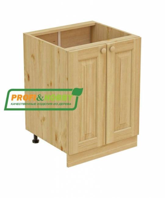 Тумба 2 двери 600 х 560 х 720 сосна, без покраски