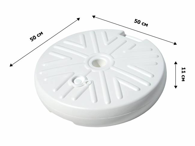 Подставка для зонта (пластик, кругая белая)