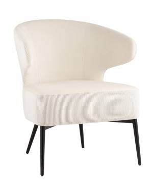 Кресло лаунж Royal Stripes велюр молочный Кресло лаунж Royal Stripes велюр молочный