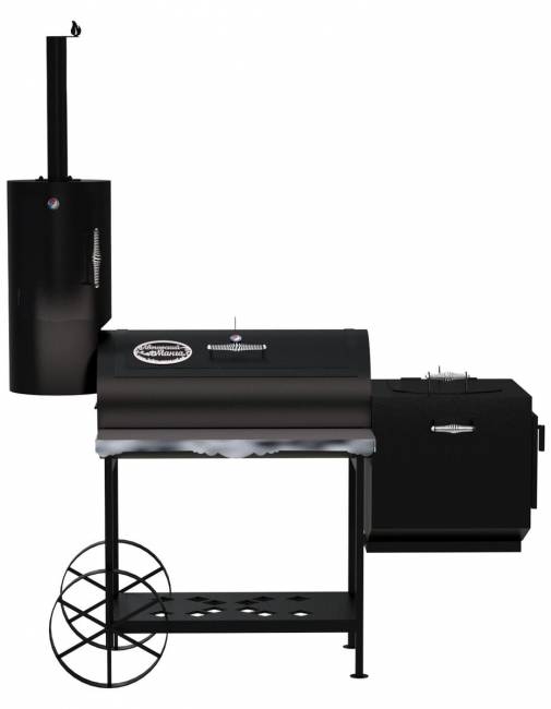 Гриль-Смокер казан XXL, из стали толщиной 4 мм в термостойкой покраске