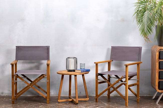 Кофейный комплект из акации ДИРЕКТОР темно-серый