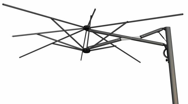 Зонт профессиональный 3.5х3.5 м Astro Carbon графит, слоновая кость 3500х3500 мм