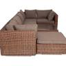 "Лунго" трансформирующаяся лаунж-зона из искусственного ротанга, цвет коричневый