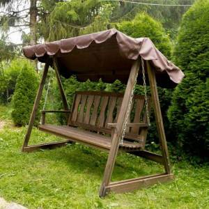 Качели из дерева "Floretti" Cappuccino 2-х местные