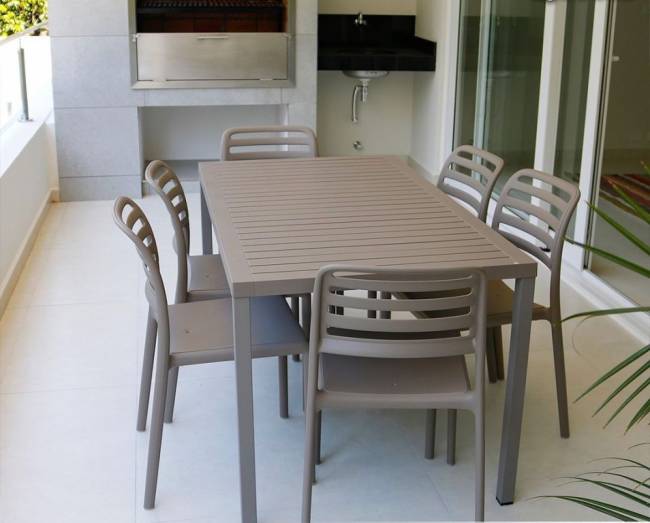 Стол пластиковый обеденный Cube 140x80 тортора 1400х800х755 мм