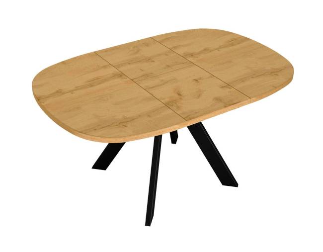 Стол DikLine B110 Дуб Каселла натуральный/опоры черные