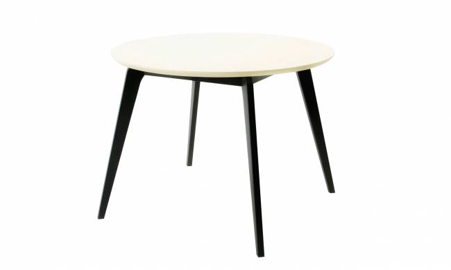 Стол Arki К 90 чёрный/слоновая кость