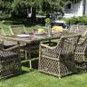 "Латте" обеденная группа плетеная, цвет соломенный