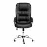 Кресло офисное TetChair CH 9944 хром (Искусств. чёрная кожа)