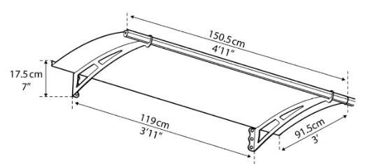 Дверной навес CANOPY AQUILA 1500 Дверной навес CANOPY AQUILA 1500