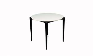 Стол Pawook К 90 чёрный/слоновая кость