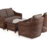 "Кон Панна" лаунж-зона из искусственного ротанга, цвет коричневый