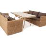 "Мокко Дабл" обеденная группа из искусственного ротанга, цвет соломенный