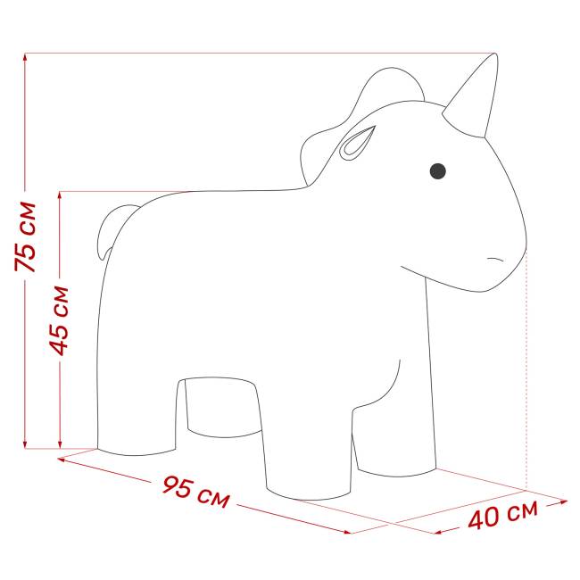 Пуф Leset Единорог Премиум Omega 02, компаньон Enigma 24