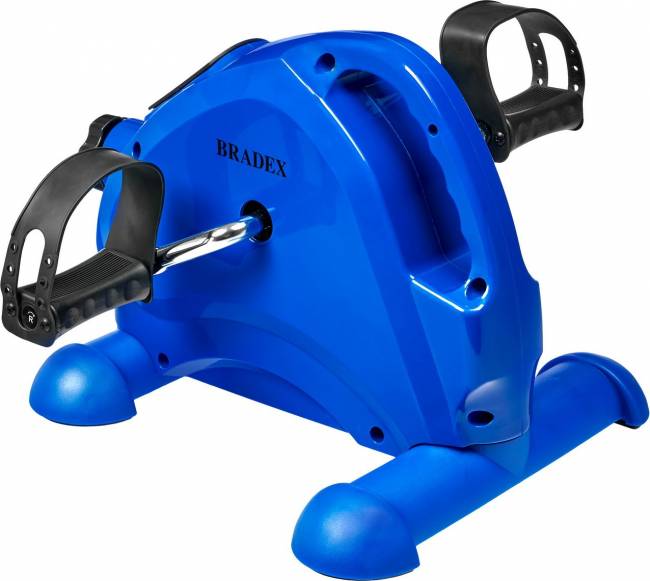 Мини велотренажер синий с рукояткой, Bradex
