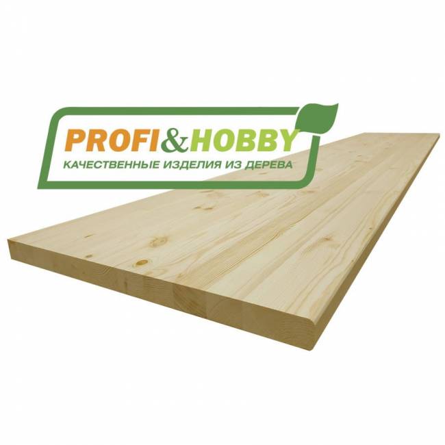 Столешница для кухни 3000 х 600 х 40 сосна, А сращенный, без покраски