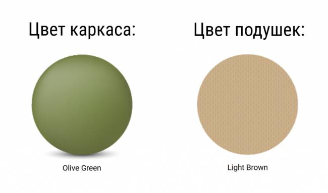 Комплект пластиковой мебели Portofino Lounge оливковый, светло-коричневый