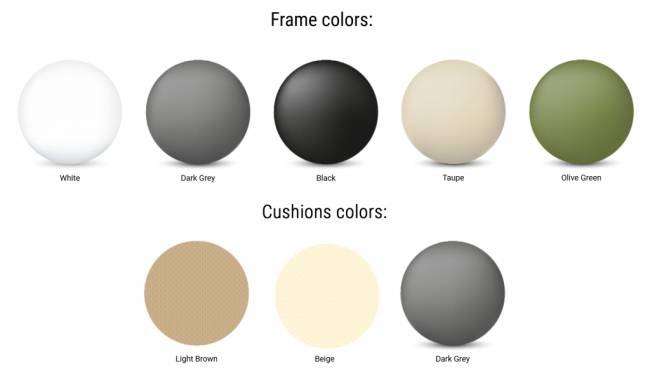 Комплект пластиковой мебели Portofino Lounge оливковый, светло-коричневый