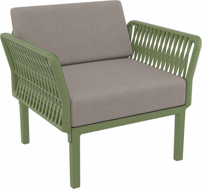 Комплект пластиковой мебели Portofino Lounge оливковый, светло-коричневый