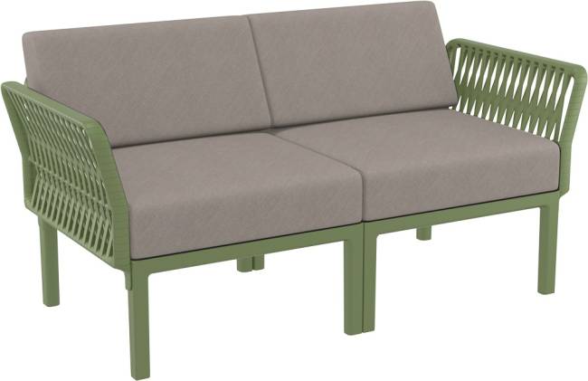 Комплект пластиковой мебели Portofino Lounge оливковый, светло-коричневый