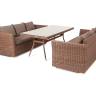 "Мокко Дабл" обеденная группа из искусственного ротанга, цвет коричневый