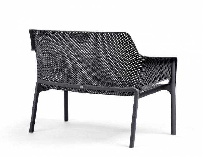 Диван пластиковый Net Bench антрацит 1160х700х860 мм