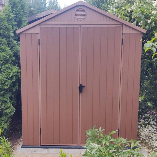 Сарай "Дарвин 6х6" (размеры 183 х 182 см), коричневый