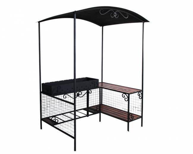 Мангал для дачи с крышей мм-26