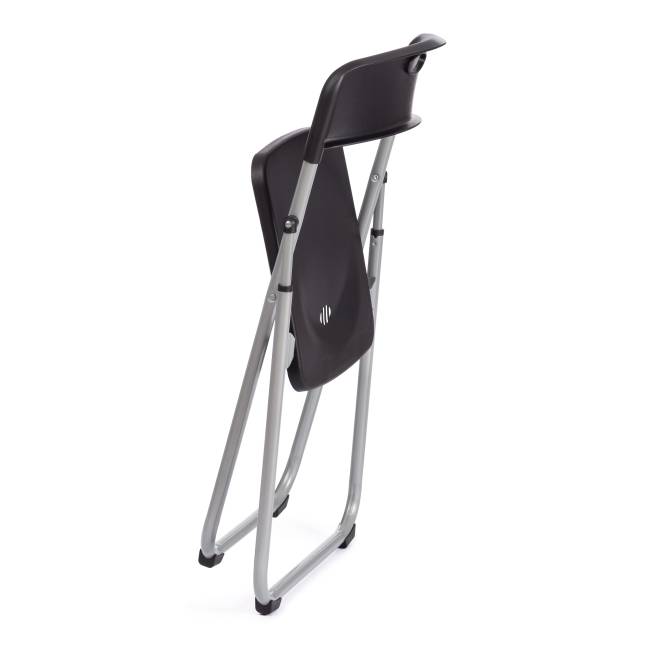 Стул складной Фолдер/Folder (мод.3017H) каркас: металл, сиденье/спинка: пластик, 49х46.5х73.5см, черный/серый  (Комплект из 6 шт.) черный, серый каркас: металл, сиденье/спинка: пластик