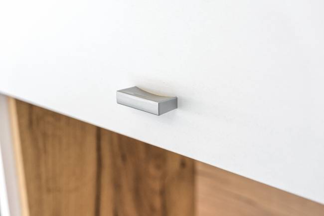 Комод большой с верхней полкой Бэль, цвет дуб крафт золотой/белый премиум